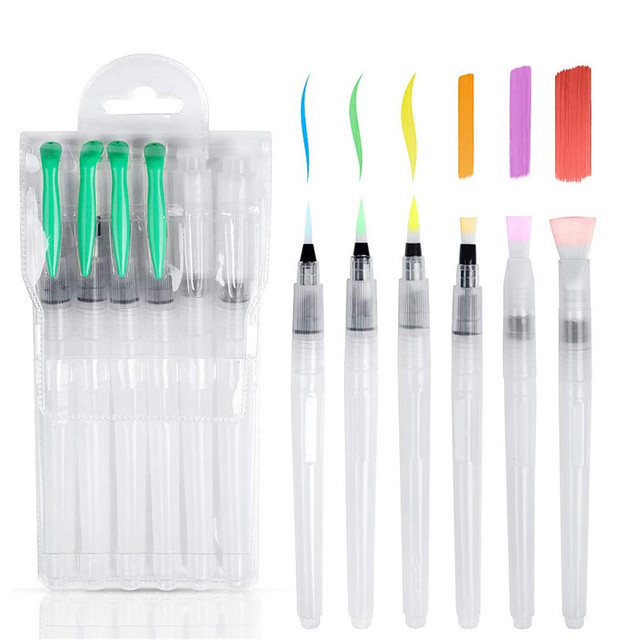 Refillable Water Color Brush Set 1/3/6 PCS Refillable Paint Brush